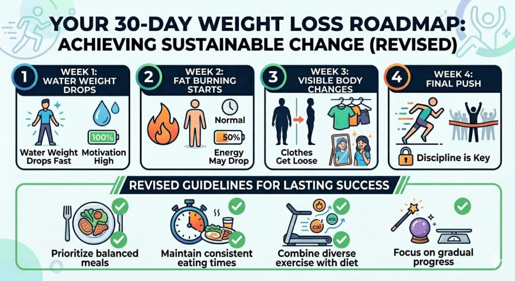 10 kg Weight Loss in 30 Days (Real Plan)