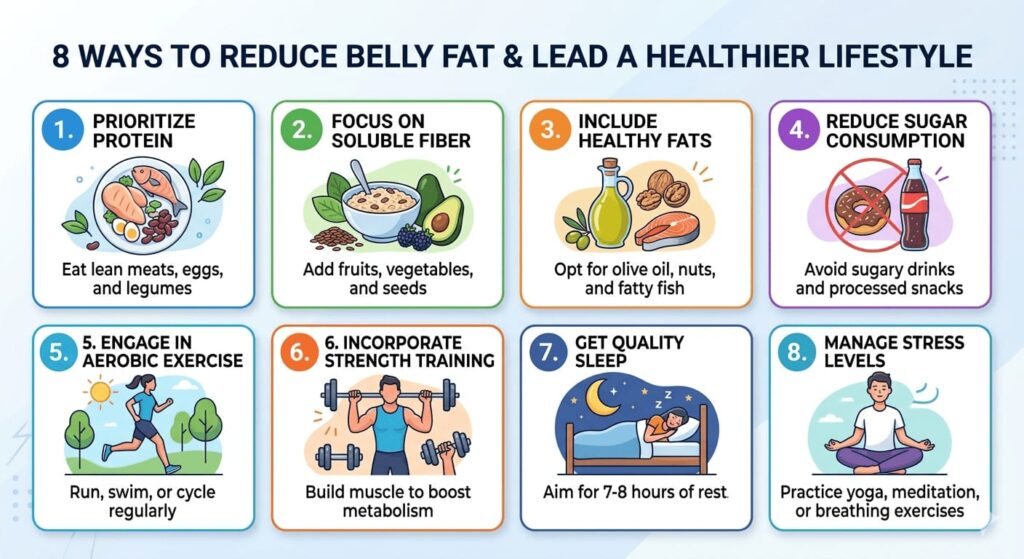 8 Ways To Lose Belly FAT and Live A Healthier Life