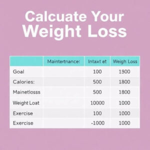 Calorie deficit for losing 10kg in 30 days